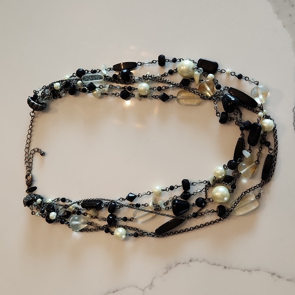 Lia Sophia Jewelry - Lia Sophia Multi Strand Necklace Faux Pearls Beads